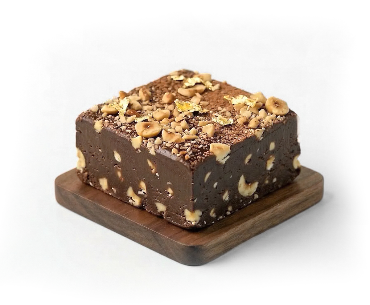 Belgian Dark Chocolate and Hazelnut Burfi
