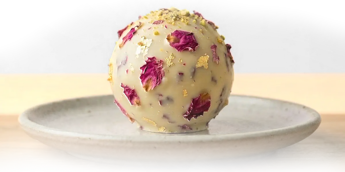 White Chocolate Rose Petal Ladoo